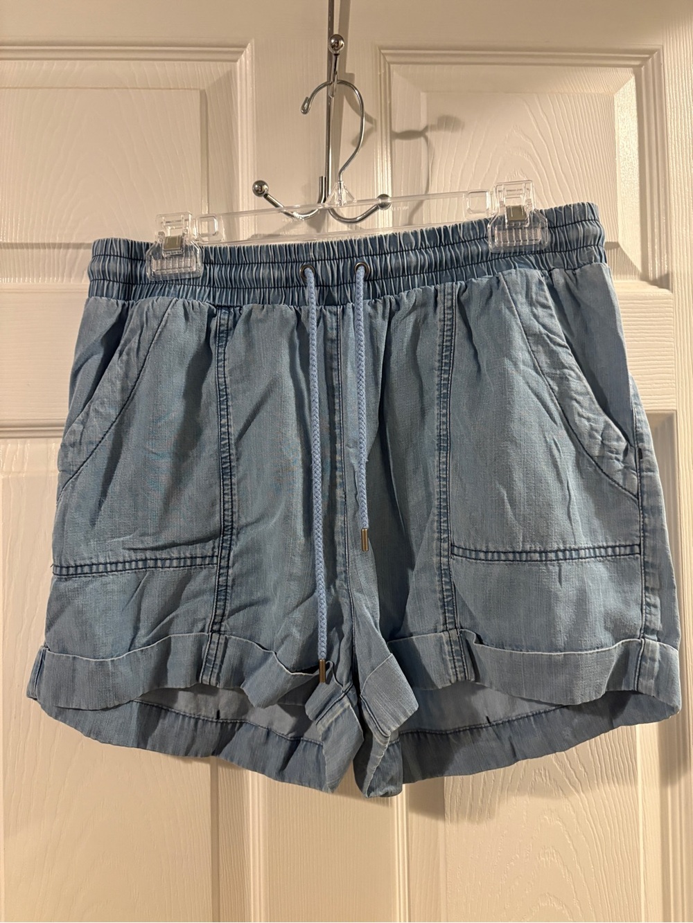 Universal Thread Light Blue Drawstring Denim Shorts